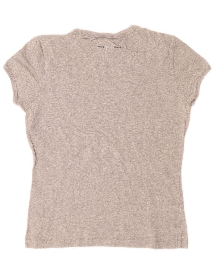 Camiseta feminina CHAMPION Heritage Classics com estampa UK 12 cinza médio