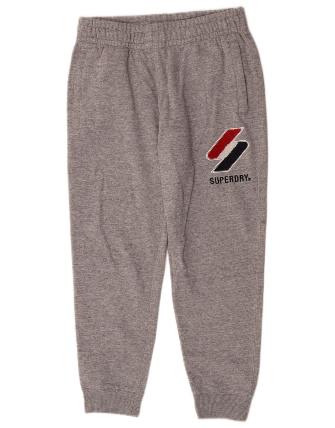 Calça de treino masculina Superdry Graphic Joggers cinza médio manchado