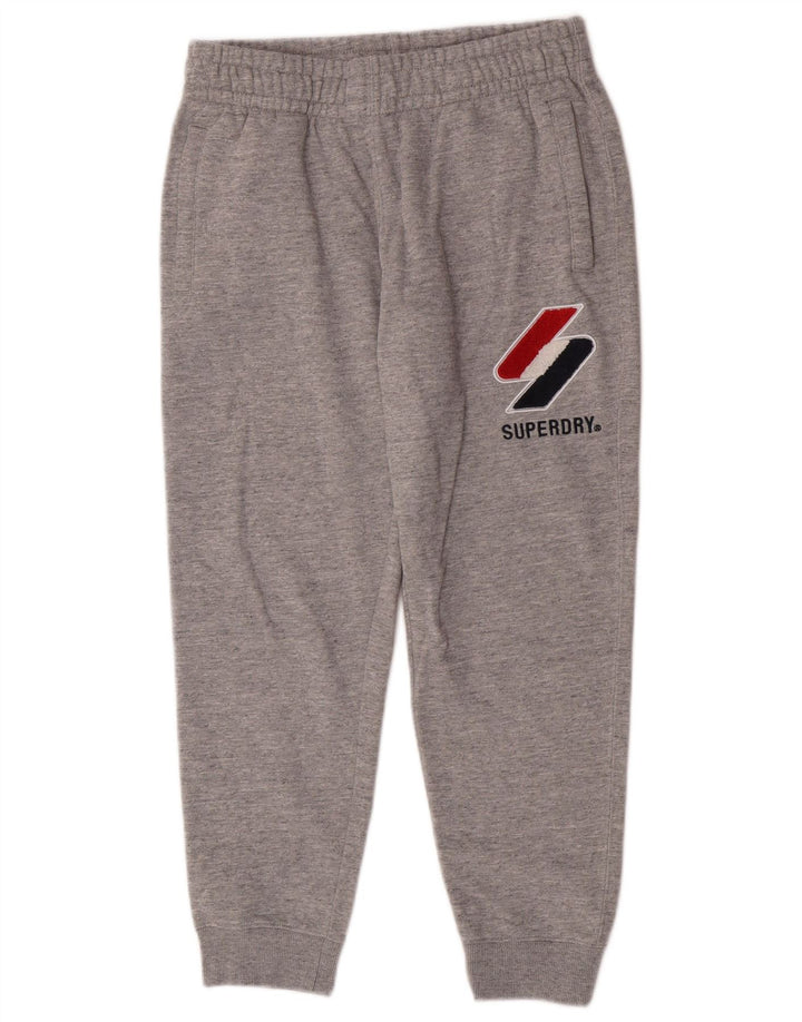 Calça de treino masculina Superdry Graphic Joggers cinza médio manchado