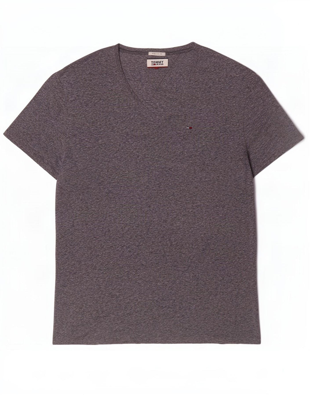 Camiseta masculina Tommy Hilfiger Regular Fit Top XL poliéster manchado cinza