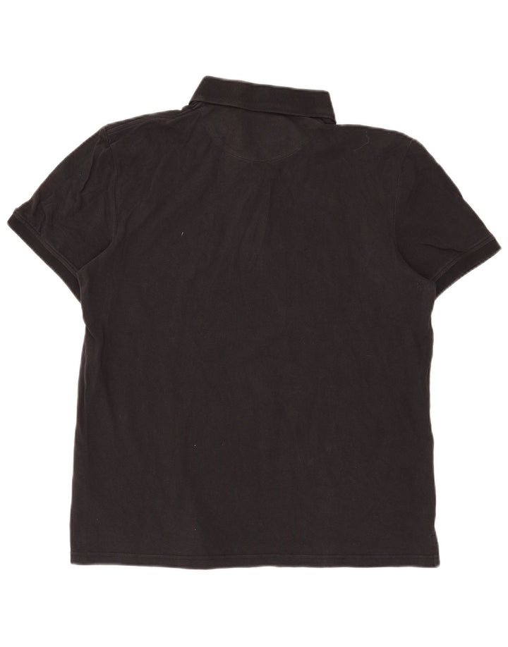 Camisa polo masculina Lyle & Scott grande algodão preto