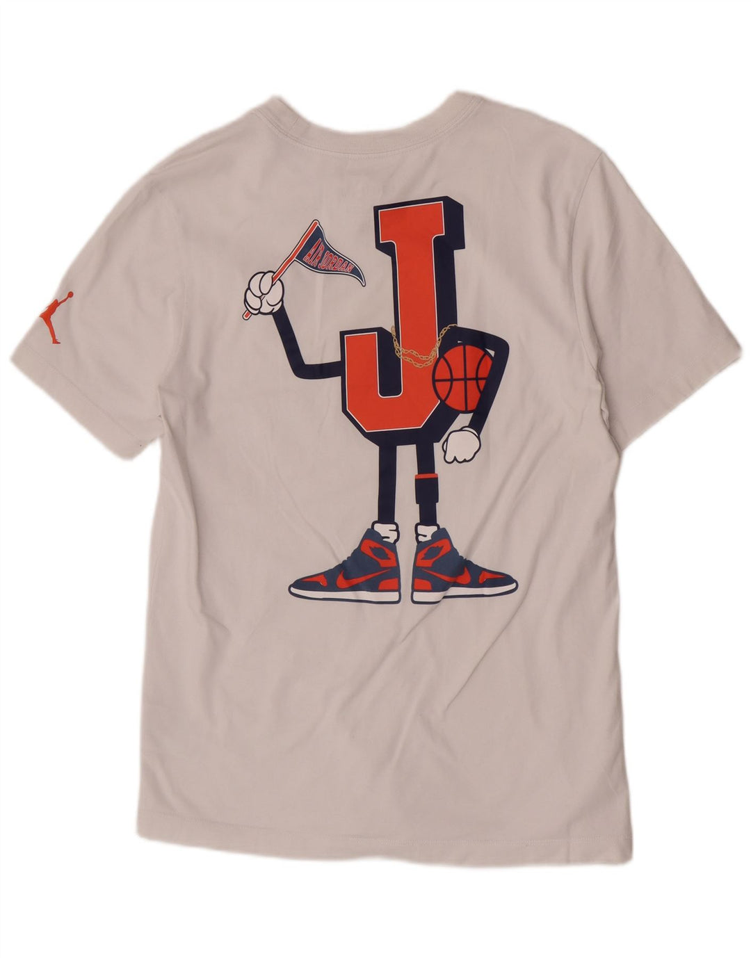 Camiseta Jordan Mens Standard Fit Graphic Top Médio Algodão Branco
