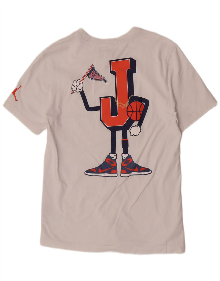 Camiseta Jordan Mens Standard Fit Graphic Top Médio Algodão Branco