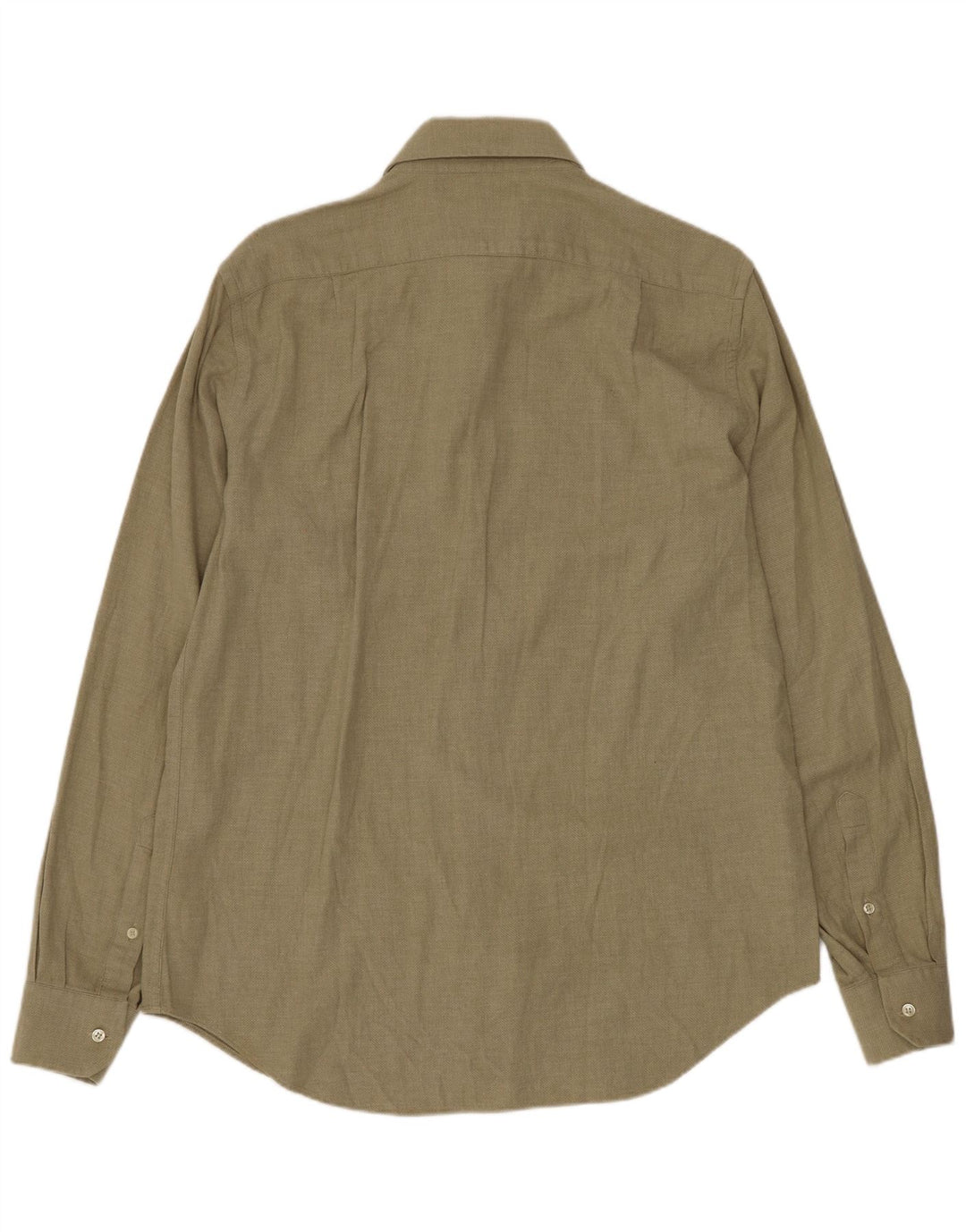 Camisa masculina Les Copains Regular Fit tamanho 15 1/2 40 algodão verde médio