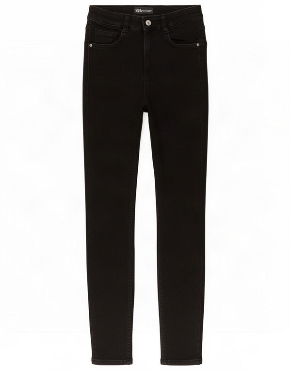 Zara Womens Skinny Jeans EU 36 XS W26 L27 Algodão Preto