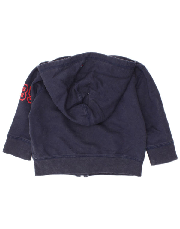 Suéter Tommy Hilfiger Baby Boys com capuz e zíper gráfico 9-12 meses azul marinho