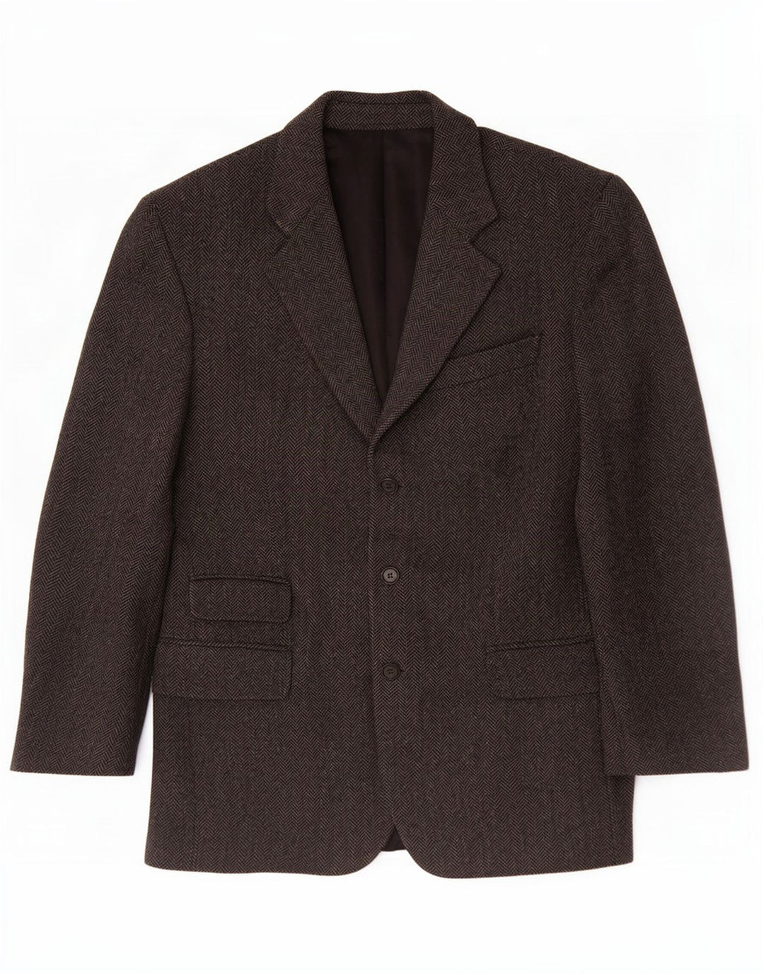 Jaqueta blazer masculina vintage com 3 botões UK 38 cinza médio
