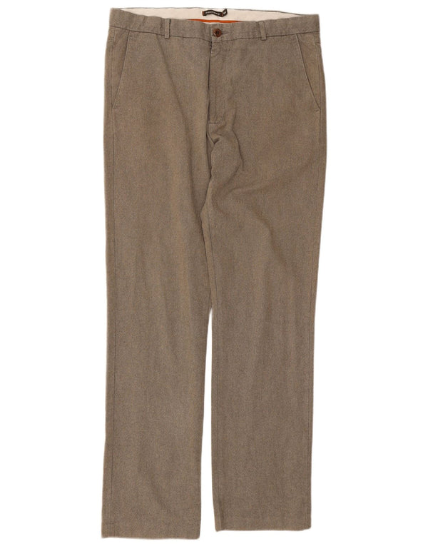 Dockers Mens Straight Chino Trousers W36 L34 Beige Cotton