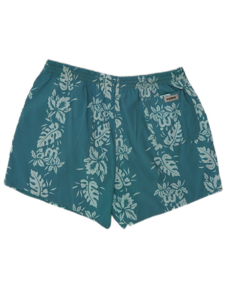 Shorts de banho masculino Mistral médio azul floral