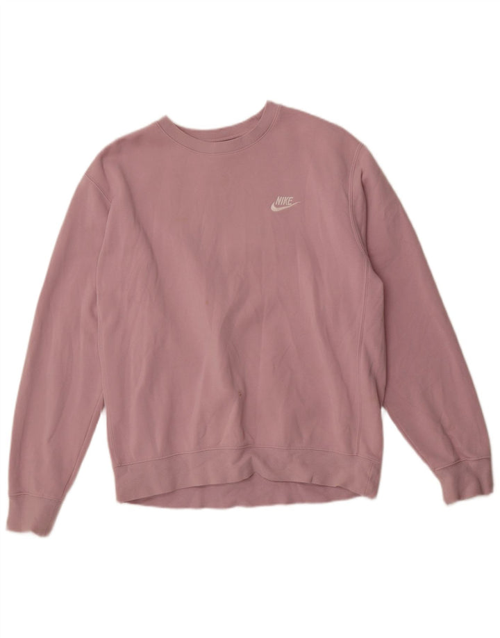 Moletom feminino Nike Jumper UK 14 médio algodão rosa