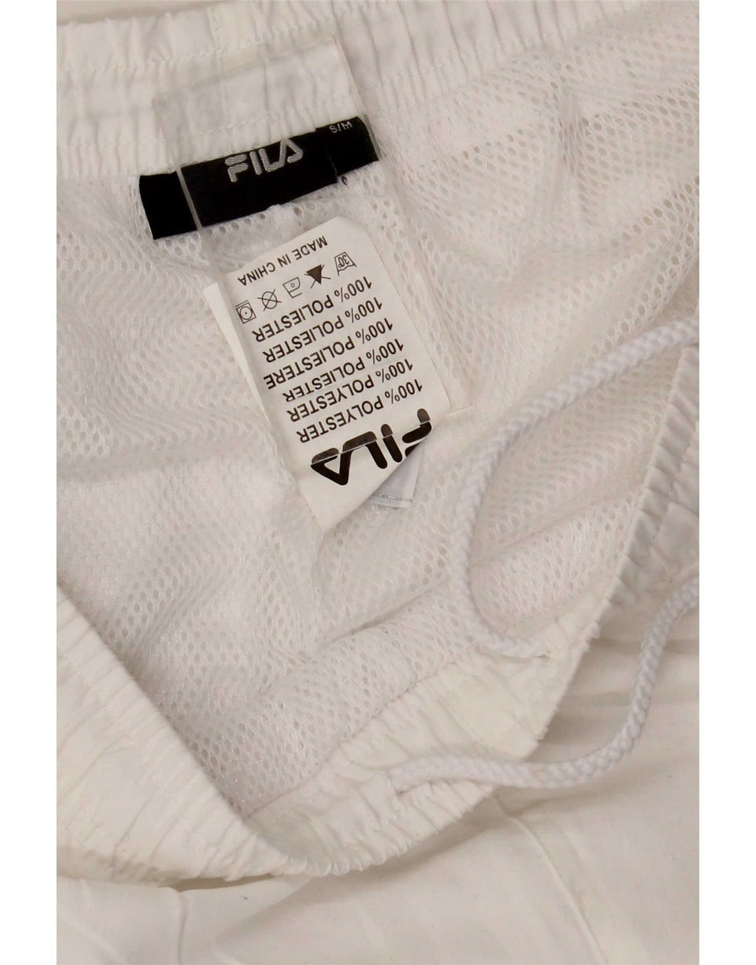 Fila Womens Tracksuit Calças UK 10 Pequeno Poliéster Branco