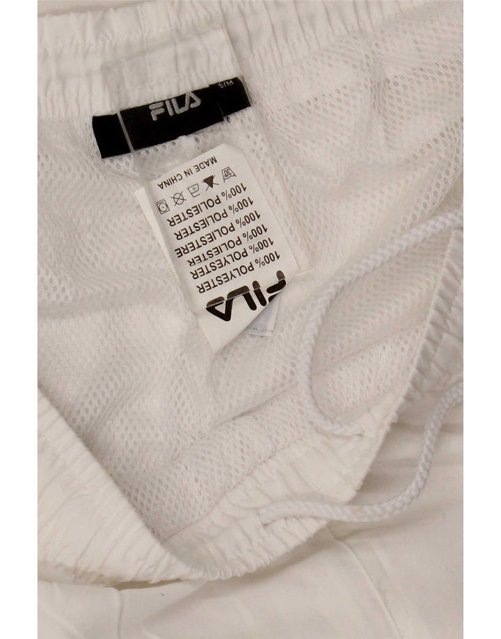 Fila Womens Tracksuit Calças UK 10 Pequeno Poliéster Branco