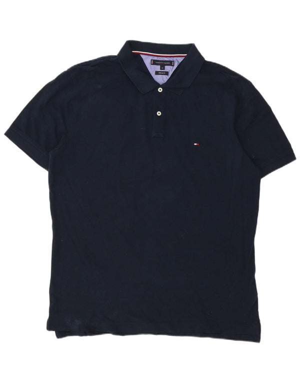 Camisa polo masculina Tommy Hilfiger Graphic Regular Fit XL azul marinho algodão