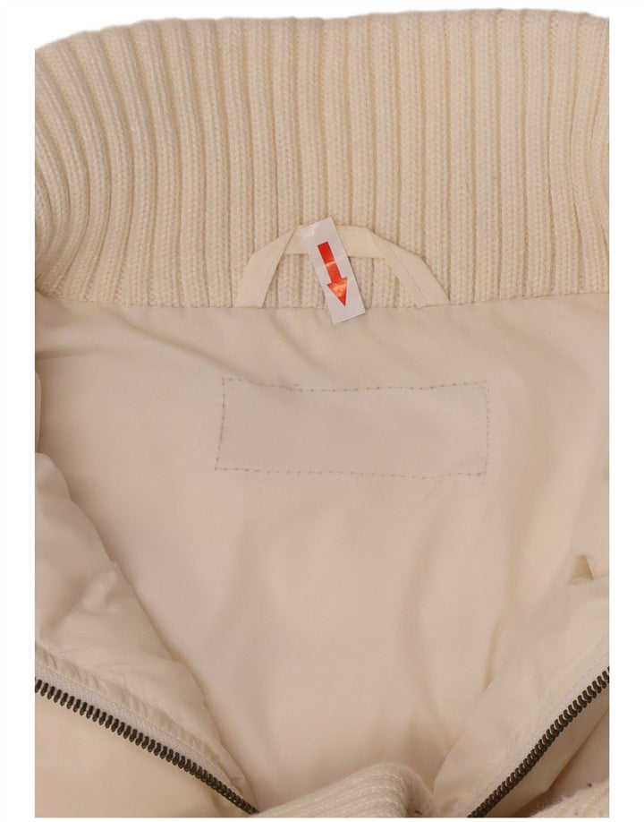 Jaqueta acolchoada com capuz feminina Phard UK 14 nylon branco médio