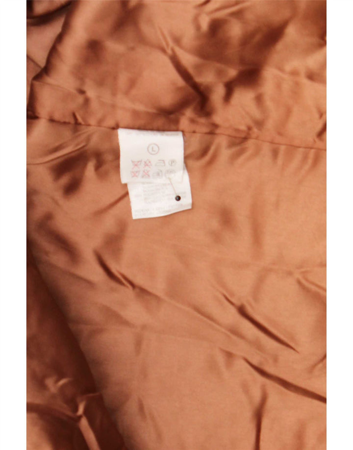 Sobretudo feminino Marella oversized com padrão abstrato Reino Unido 16 grande marrom