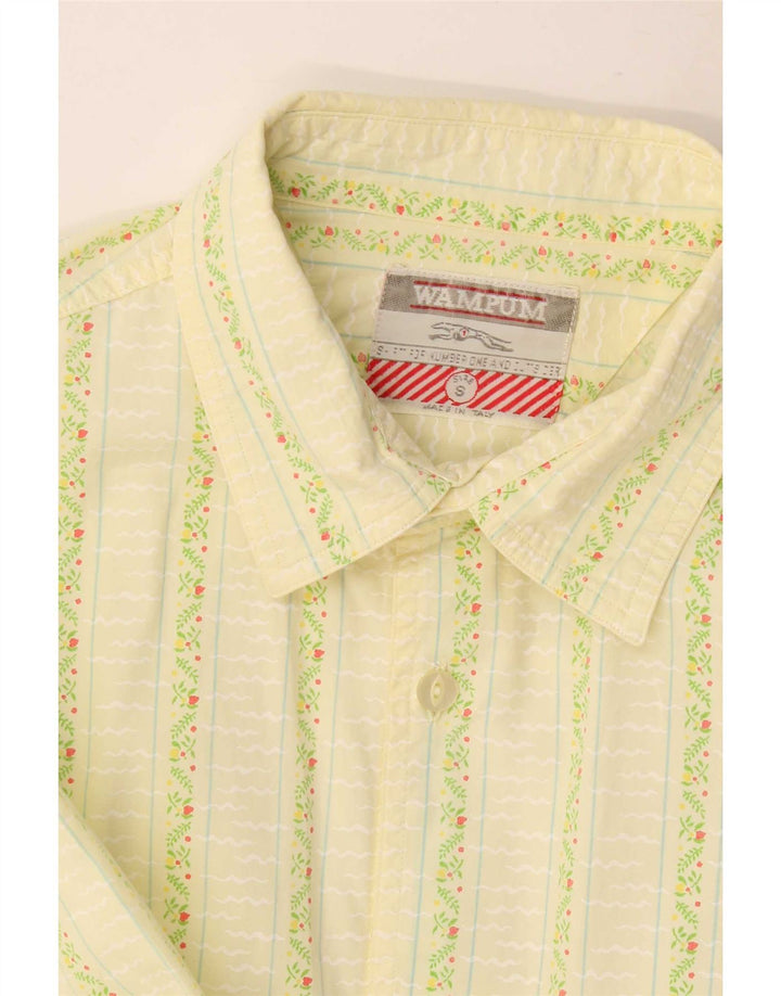 Camisa masculina Wampum pequena listrada amarela
