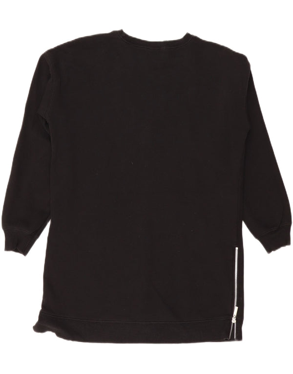 Suéter feminino MINT VELVET Longline oversized com capuz Reino Unido 10 pequeno preto