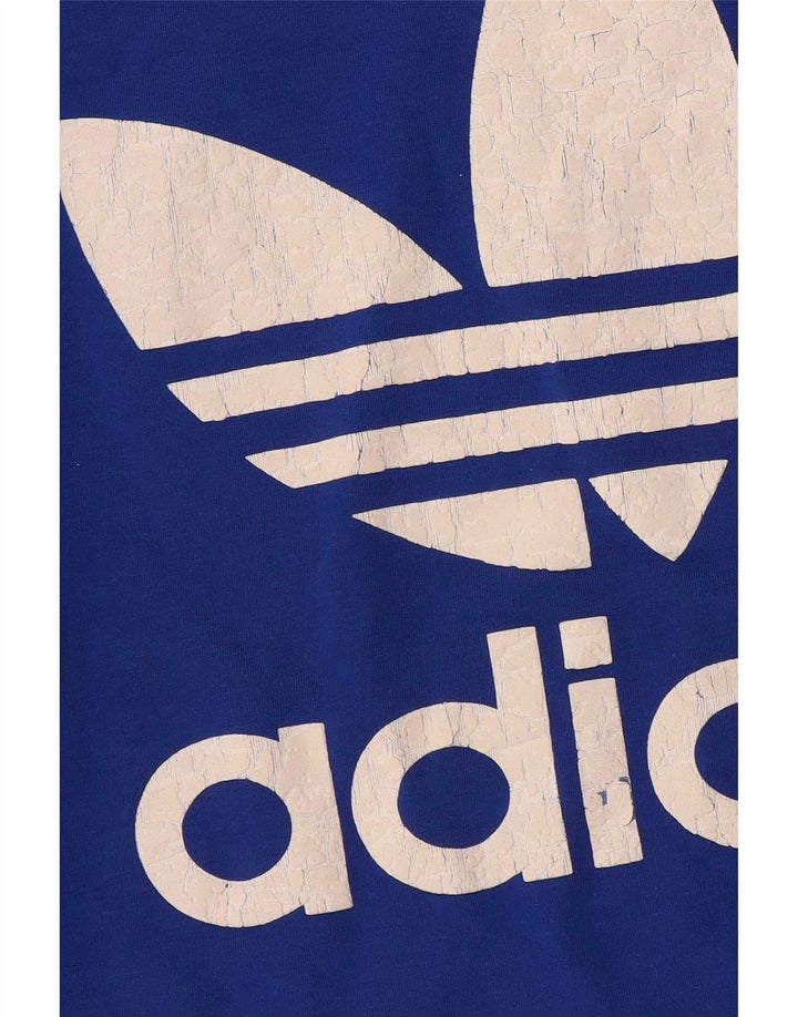 Camiseta Adidas Masculina Graphic Top Pequeno Algodão Azul