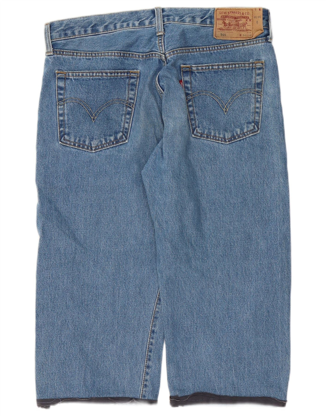 LEVI'S Masculino 501 Capri Jeans W34 L19 Azul Algodão