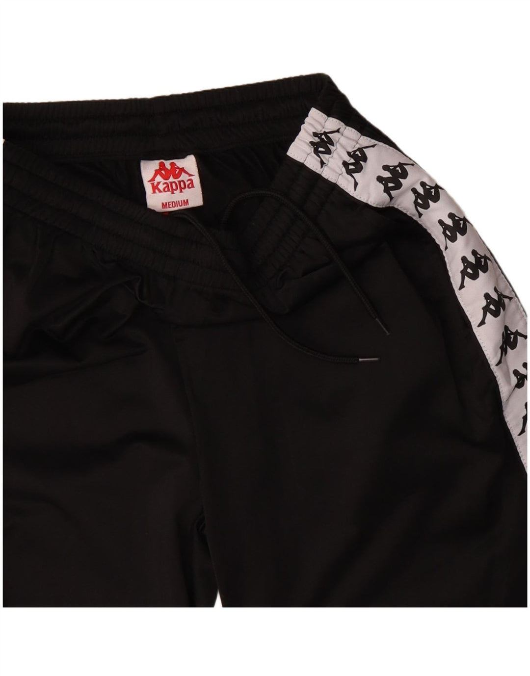 Kappa Mens Graphic Sport Shorts Médio Preto Colourblock Poliéster