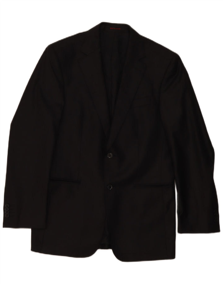 Blazer Masculino Pierre Cardin, 2 Botões, Tamanho UK 38 Médio, Preto Clássico