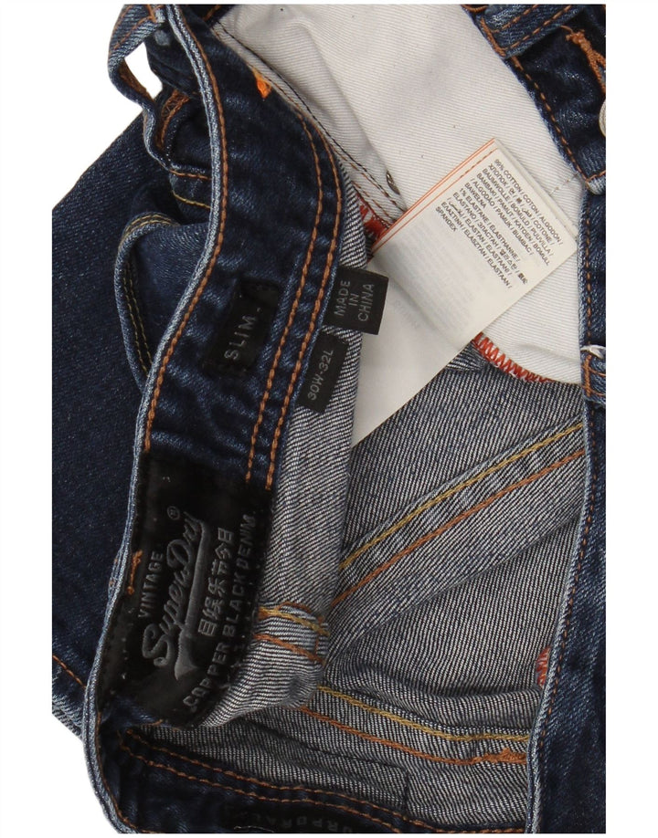 Jeans Superdry Masculino Slim W30 L32 Azul Algodão