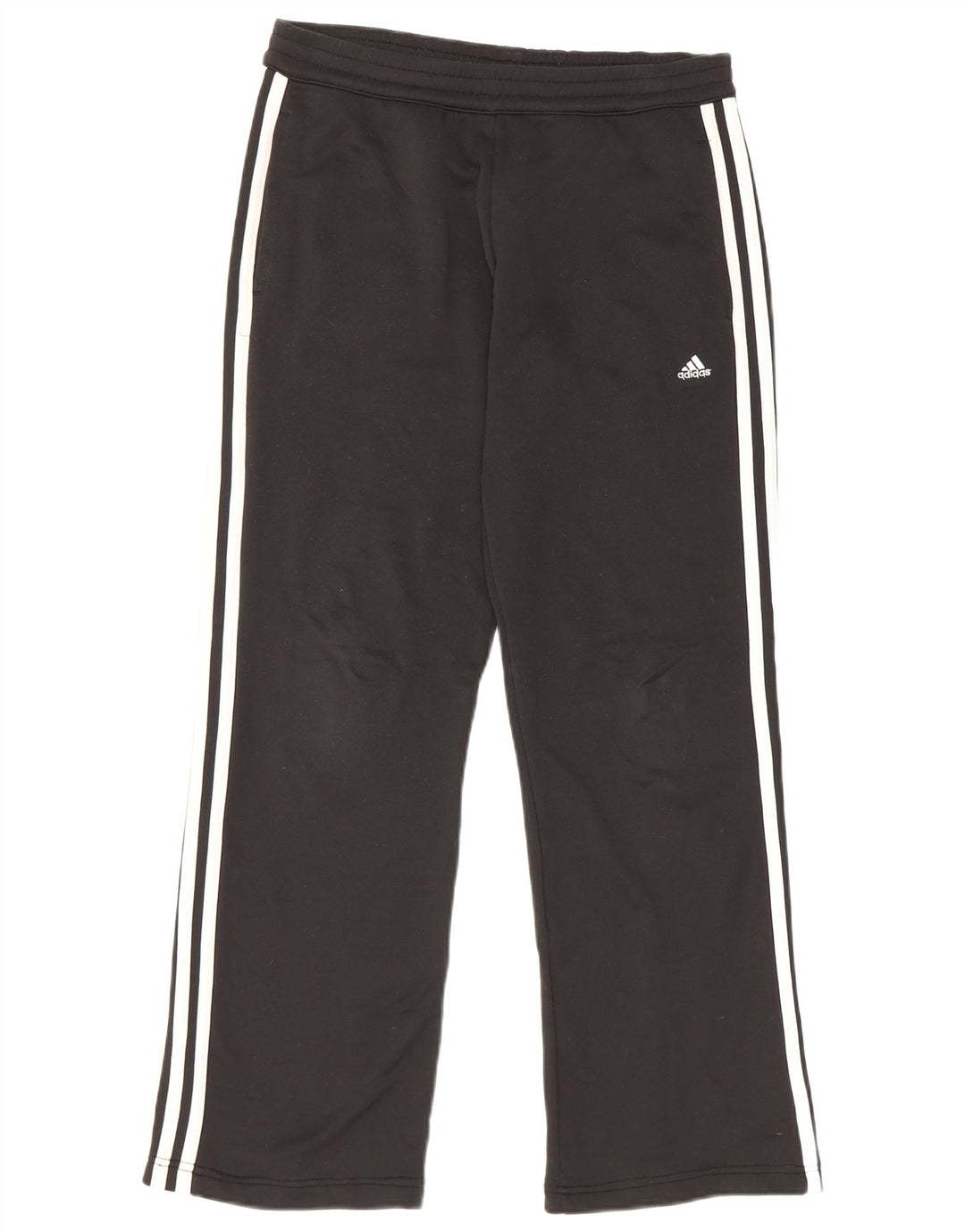 Calça de treino feminina Adidas UK 10 pequena poliéster preto
