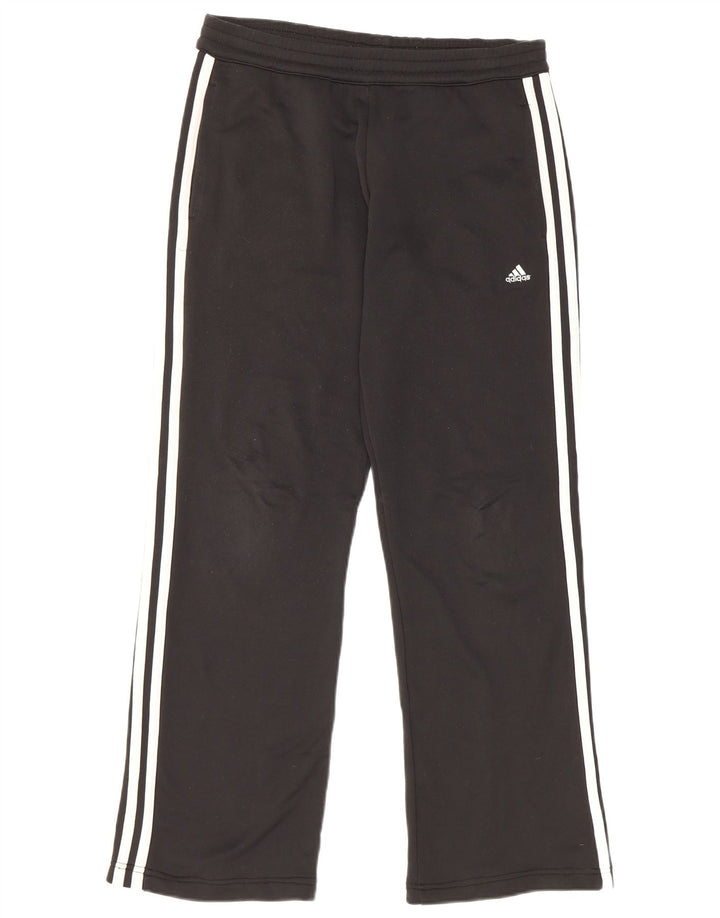 Calça de treino feminina Adidas UK 10 pequena poliéster preto