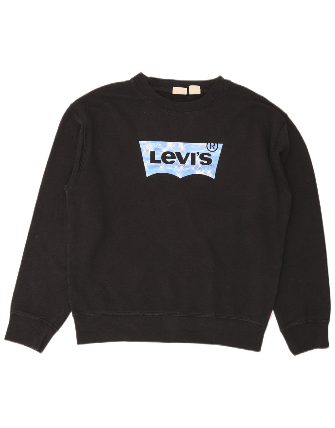 Moletom feminino oversized gráfico LEVI'S Reino Unido 10 pequeno algodão preto