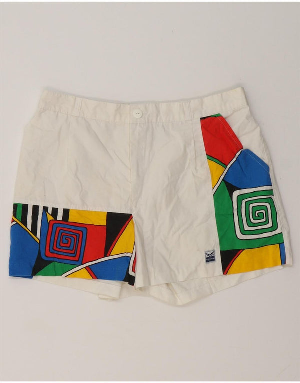 TRIGEMA Mens Chino Shorts IT 52 XL W36 Algodão Geométrico Branco