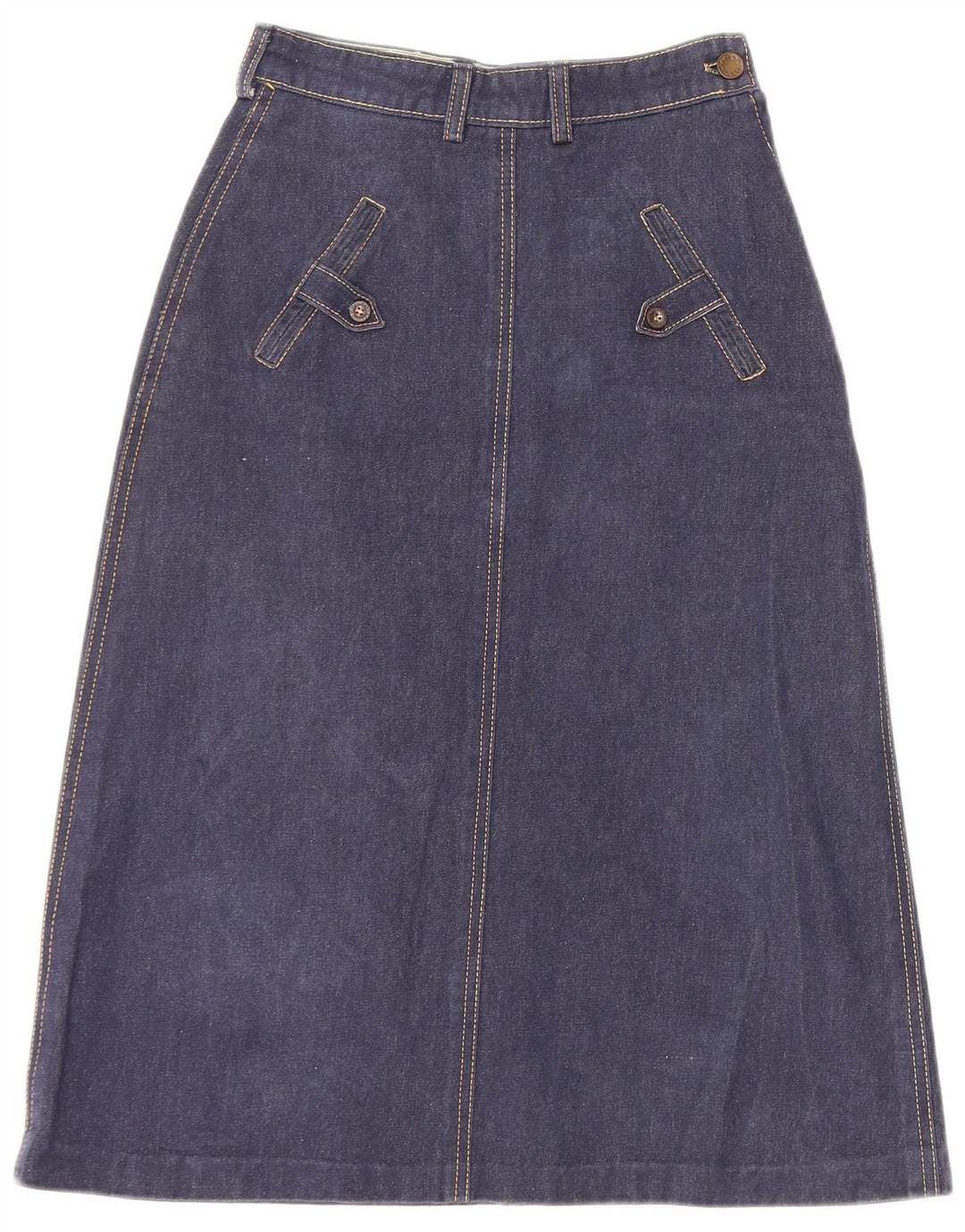 Saia jeans feminina VINTAGE gráfica W22 2XS azul