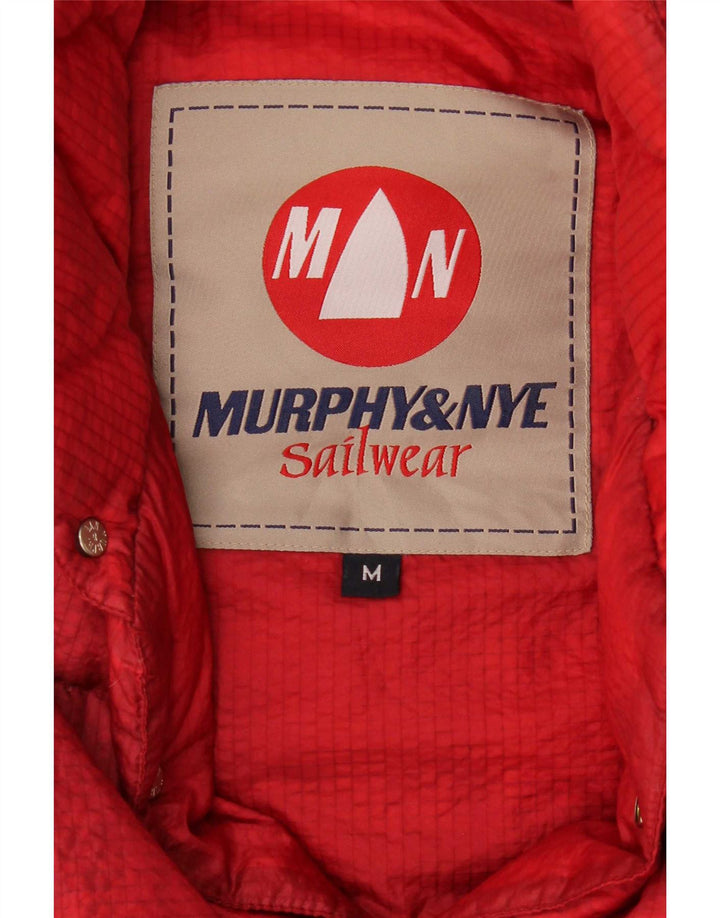 Colete acolchoado masculino Murphy & Nye UK 38 xadrez vermelho médio