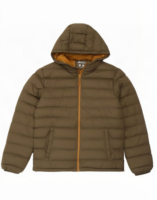 Jaqueta acolchoada com capuz masculina Mountain Warehouse UK 40 grande poliamida cáqui