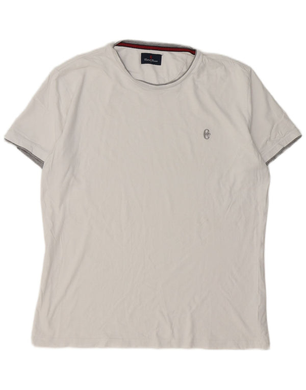 Camiseta masculina Conte of Florence grande algodão branco