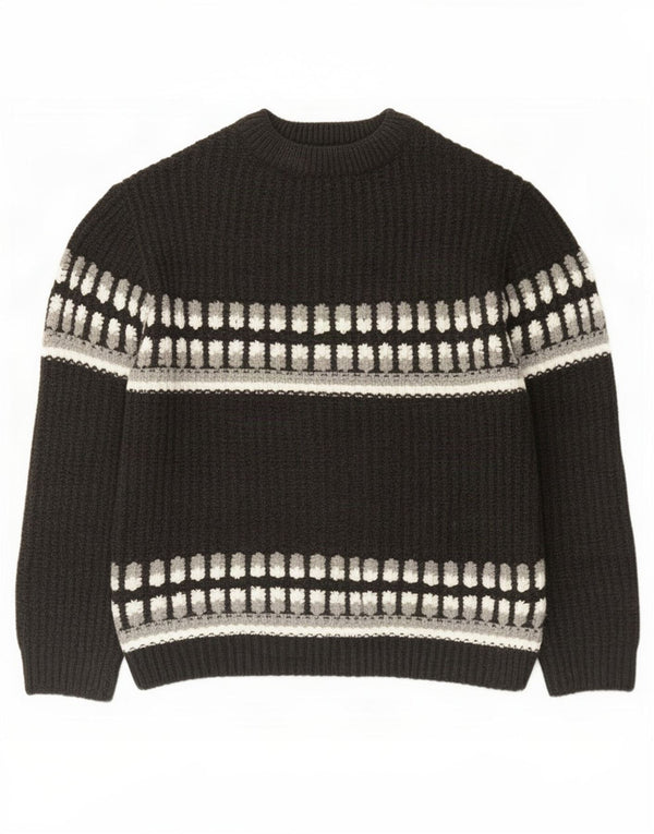 Suéter Zara Boys com gola tartaruga 13-14 anos cinza Fair Isle acrílico