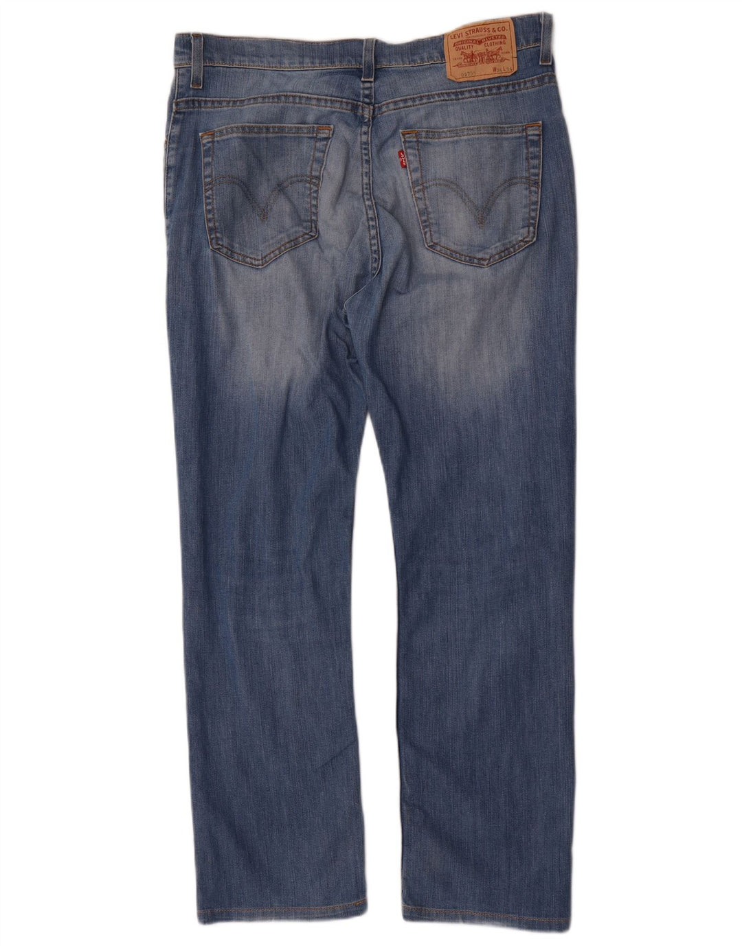 Jeans retos masculinos Levi's W34 L28 algodão azul
