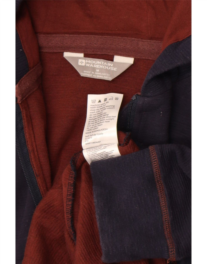 Suéter masculino com capuz e zíper Mountain Warehouse algodão azul marinho médio