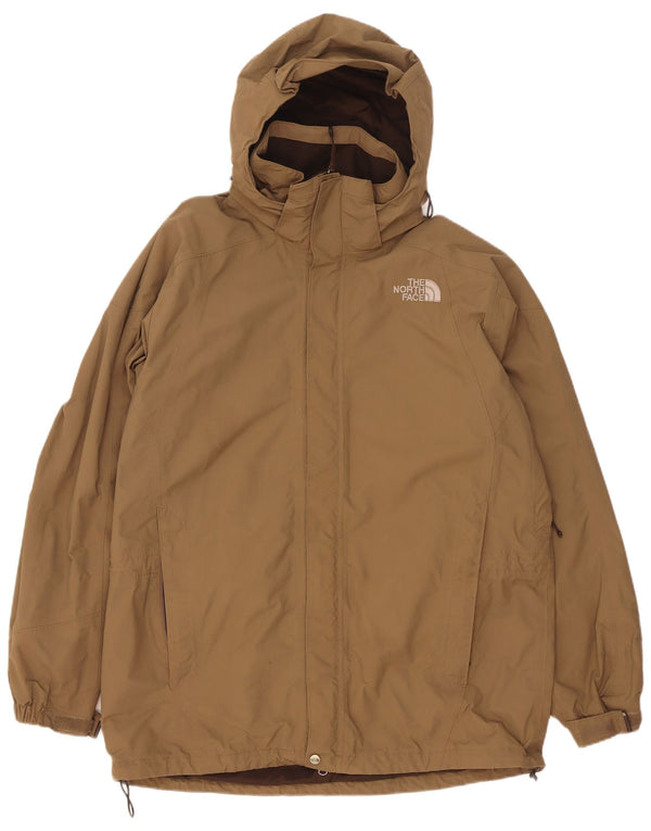 Jaqueta de chuva masculina com capuz The North Face UK 40 grande nylon bege
