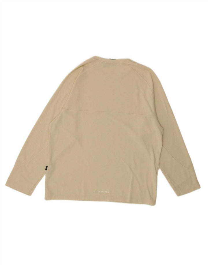 HELLY HANSEN Top masculino de manga comprida grande em nylon branco