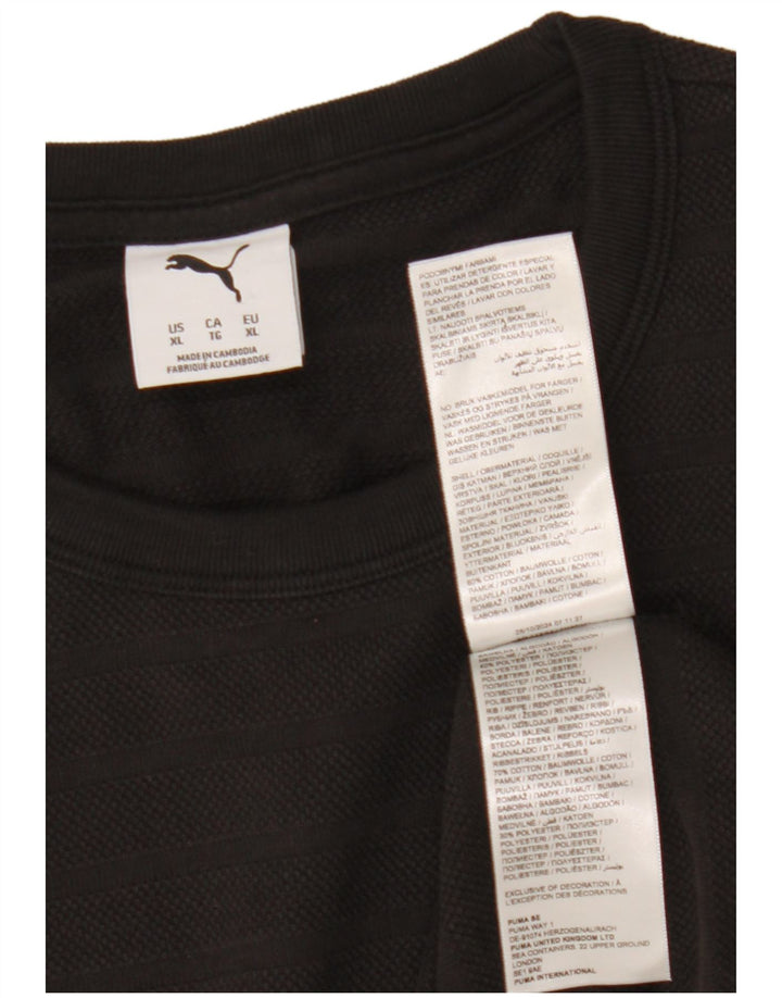 Camiseta masculina grande e alta PUMA XL algodão preto