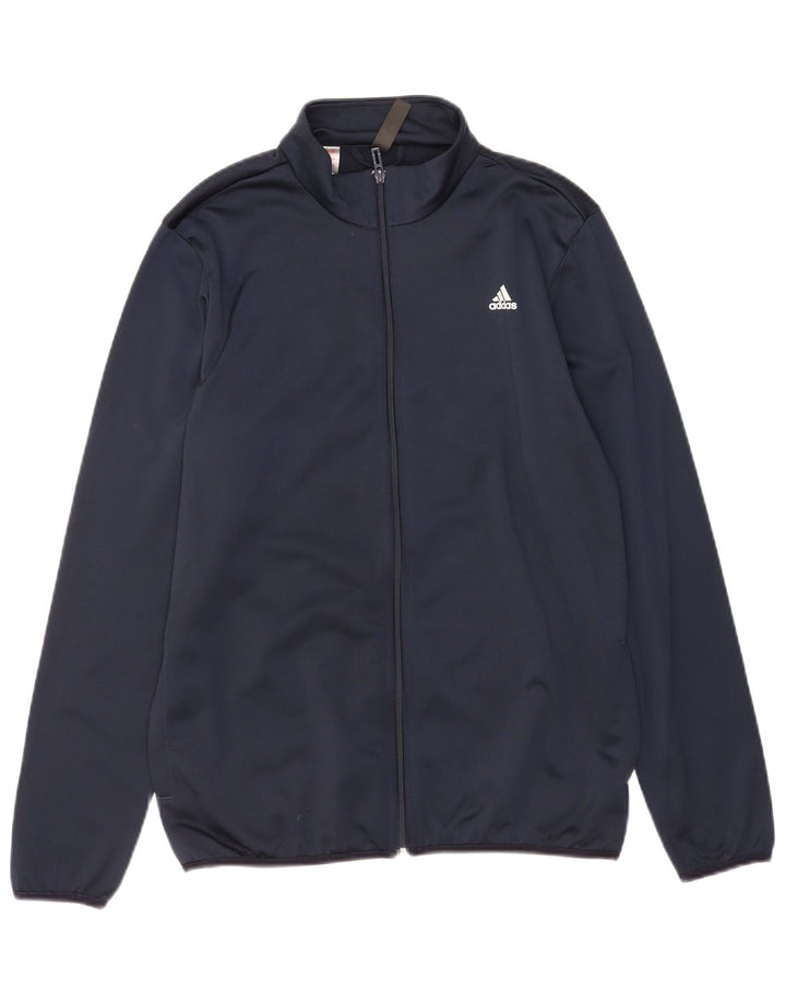 Casaco de treino gráfico Adidas Boys 15-16 anos azul marinho poliéster