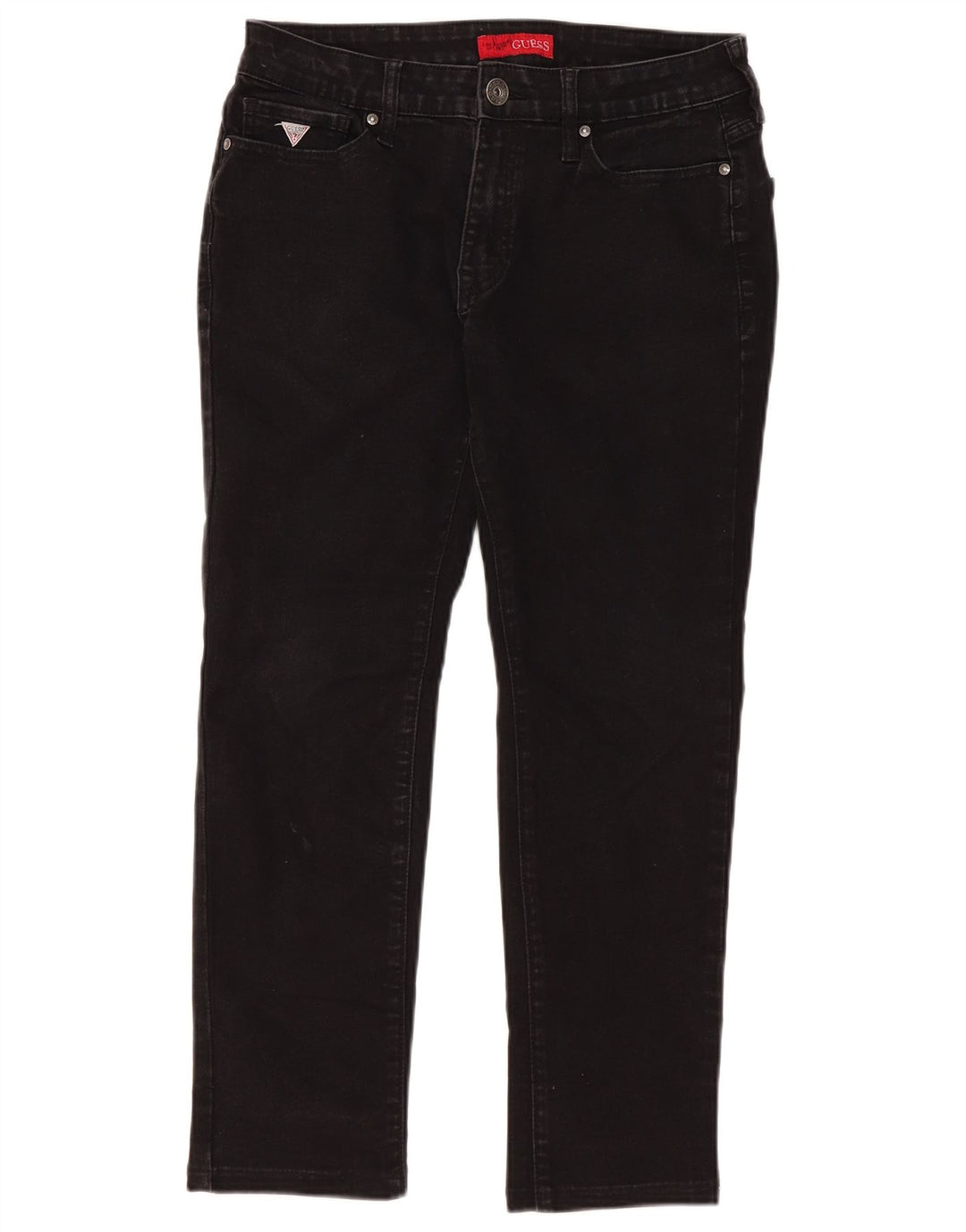 Calça jeans feminina Guess Slim Tapered W32 L27 preta