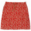 Minissaia feminina Murphy & Nye W27 pequena de algodão floral vermelho