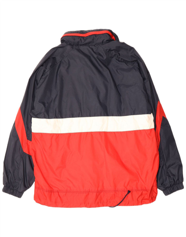 Jaqueta masculina Anorak Marcel Clair UK 40 grande azul marinho colorblock poliamida