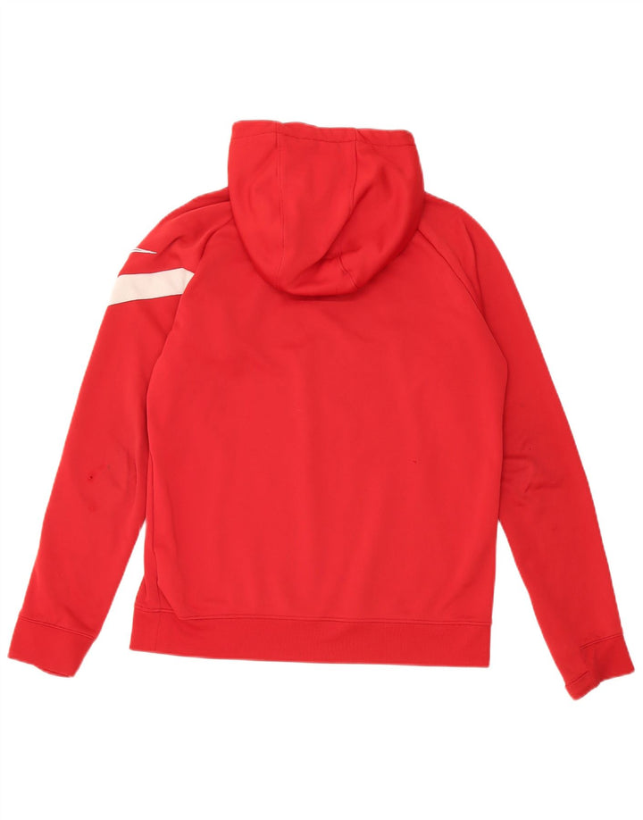 Jumper com capuz Nike Boys Dri Fit 12-13 anos grande poliéster vermelho