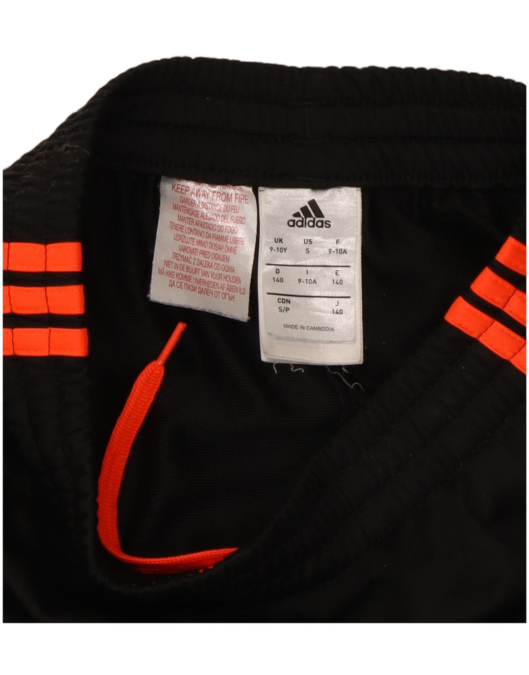 Calças de treino ADIDAS menino 9-10 anos preto poliéster