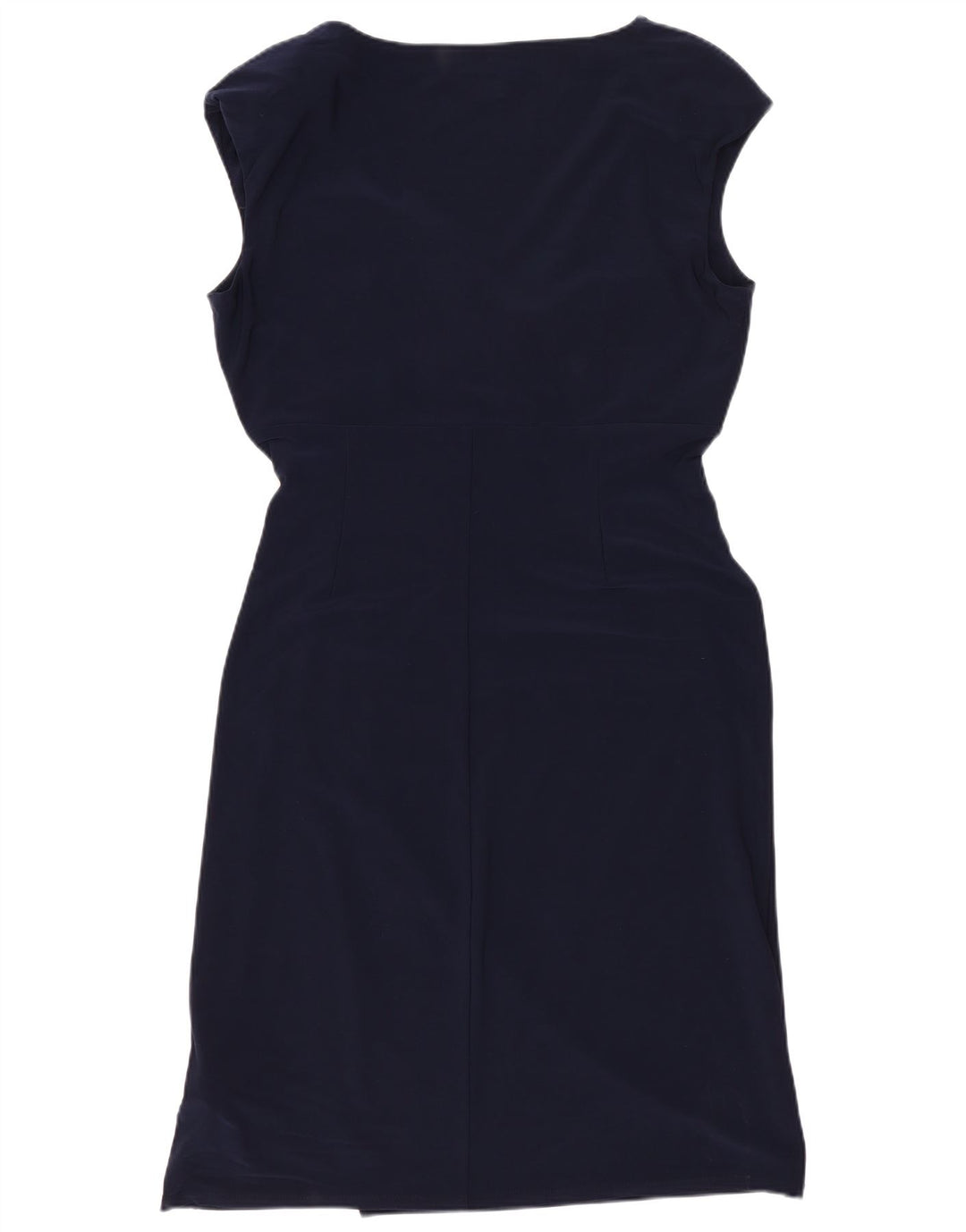 Ralph Lauren vestido bodycon feminino US 8 médio azul marinho poliéster