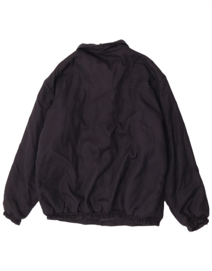 Jaqueta bomber masculina vintage UK 42 XL azul marinho