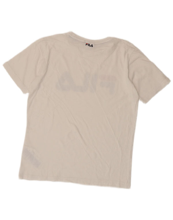 Camiseta Fila Boys Graphic 15-16 Anos Algodão Branco