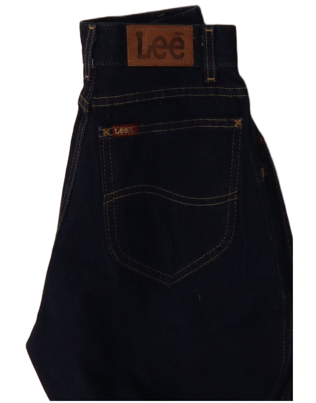 Calça jeans feminina de cintura alta LEE W22 L27 azul marinho